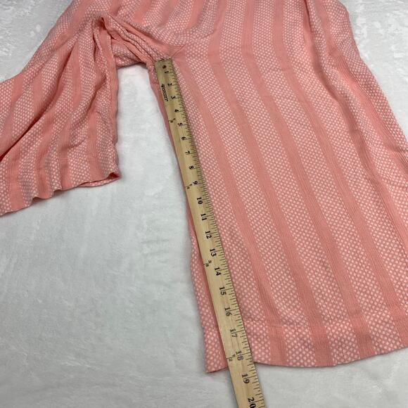 Anthropologie Maeve Small Nell Peach Pink Wide Leg Culottes Pants Beachy - Picture 7 of 11